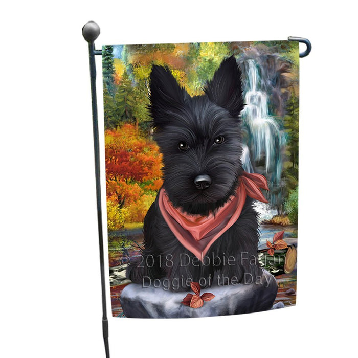 Scenic Waterfall Scottish Terrier Dog Garden Flag GFLG49331