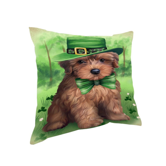 St. Patricks Day Irish Portrait Yorkipoo Dog Pillow PIL53100