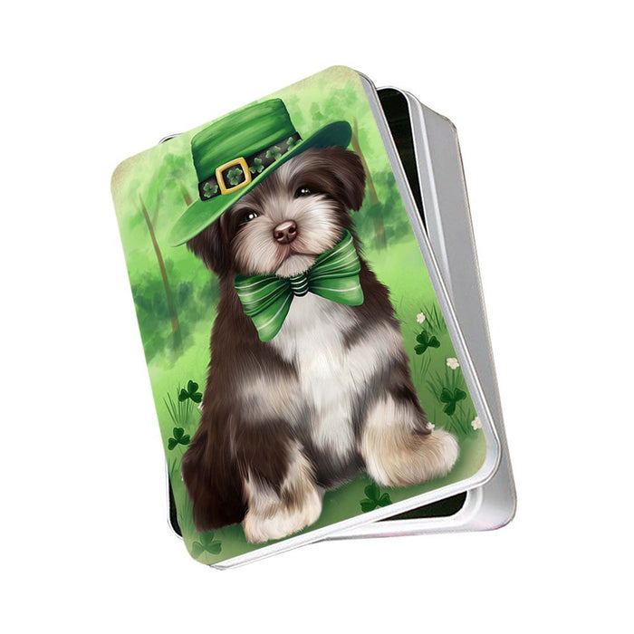 St. Patricks Day Irish Portrait Havanese Dog Photo Storage Tin PITN48817