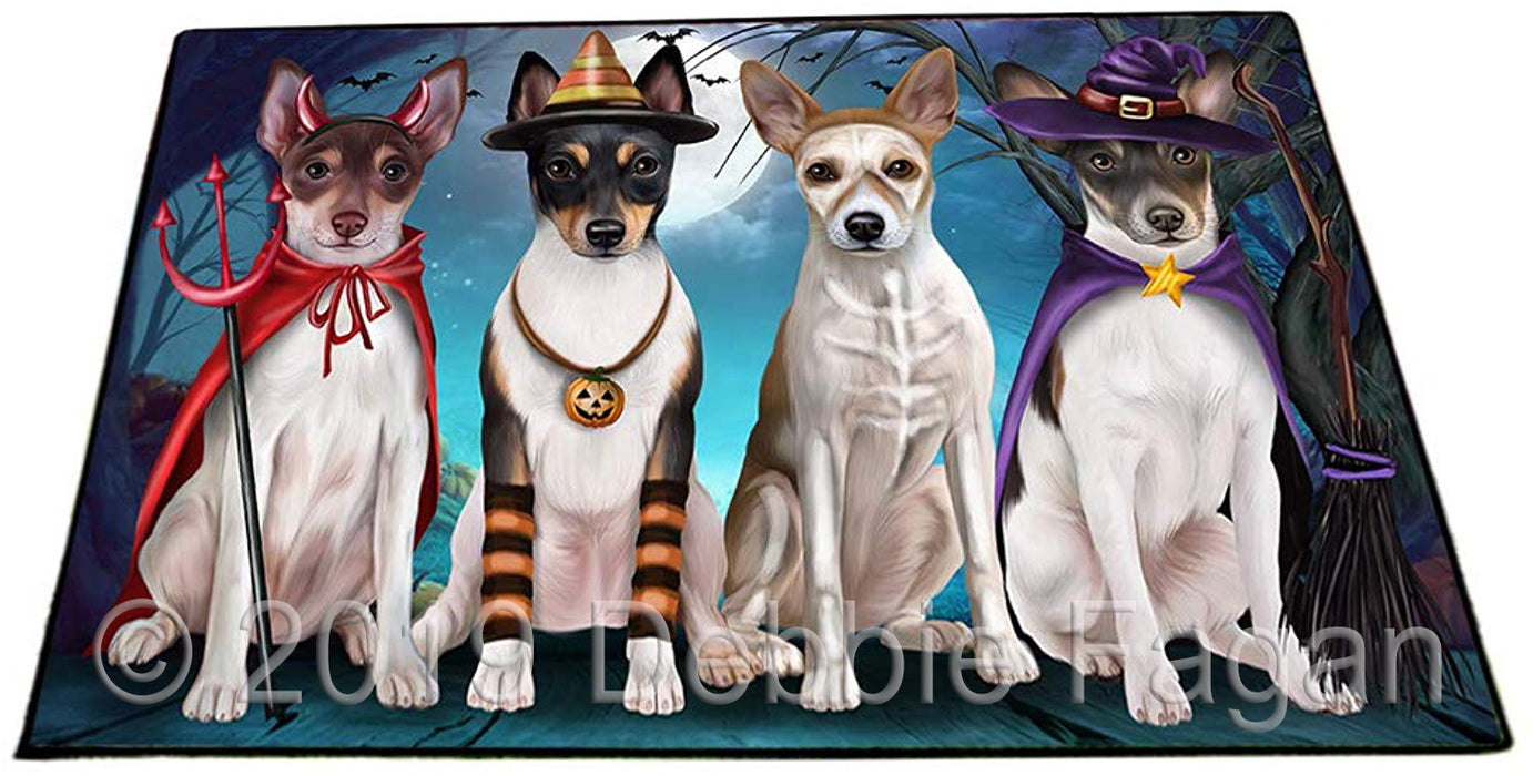 Happy Halloween Trick or Treat Rat Terrier Dog Floormat FLMS51822