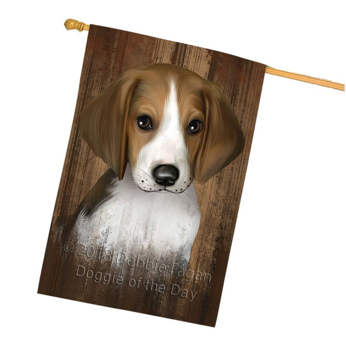 Rustic Treeing Walker Coonhound Dog House Flag FLGA49550