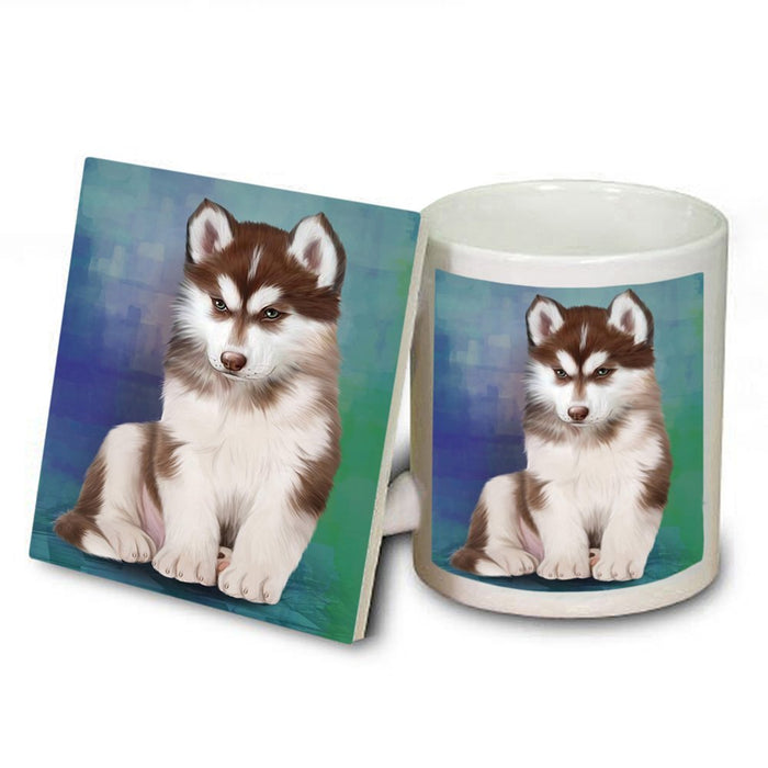 Siberian Husky Dog Mug and Coaster Set