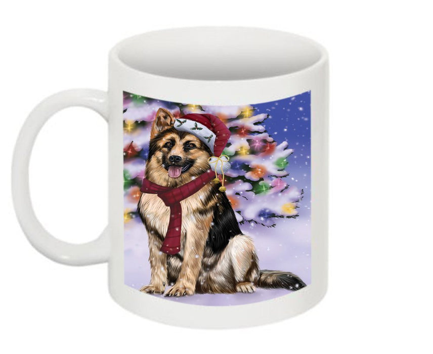 Winter Wonderland German Shepherd Dog Christmas Mug CMG0594