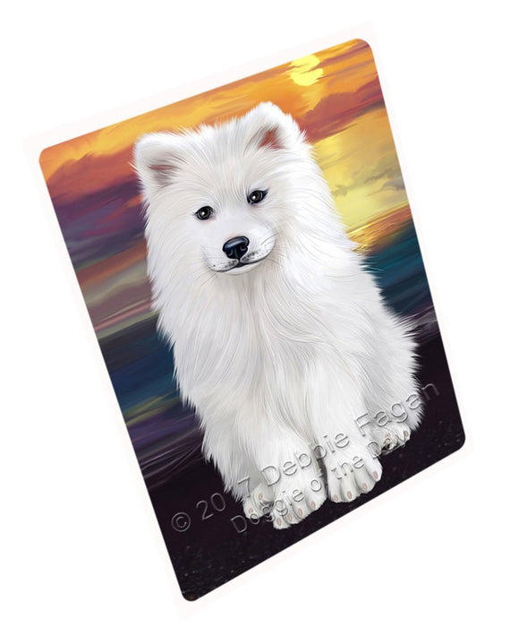 Samoyed Dog Tempered Cutting Board C49413