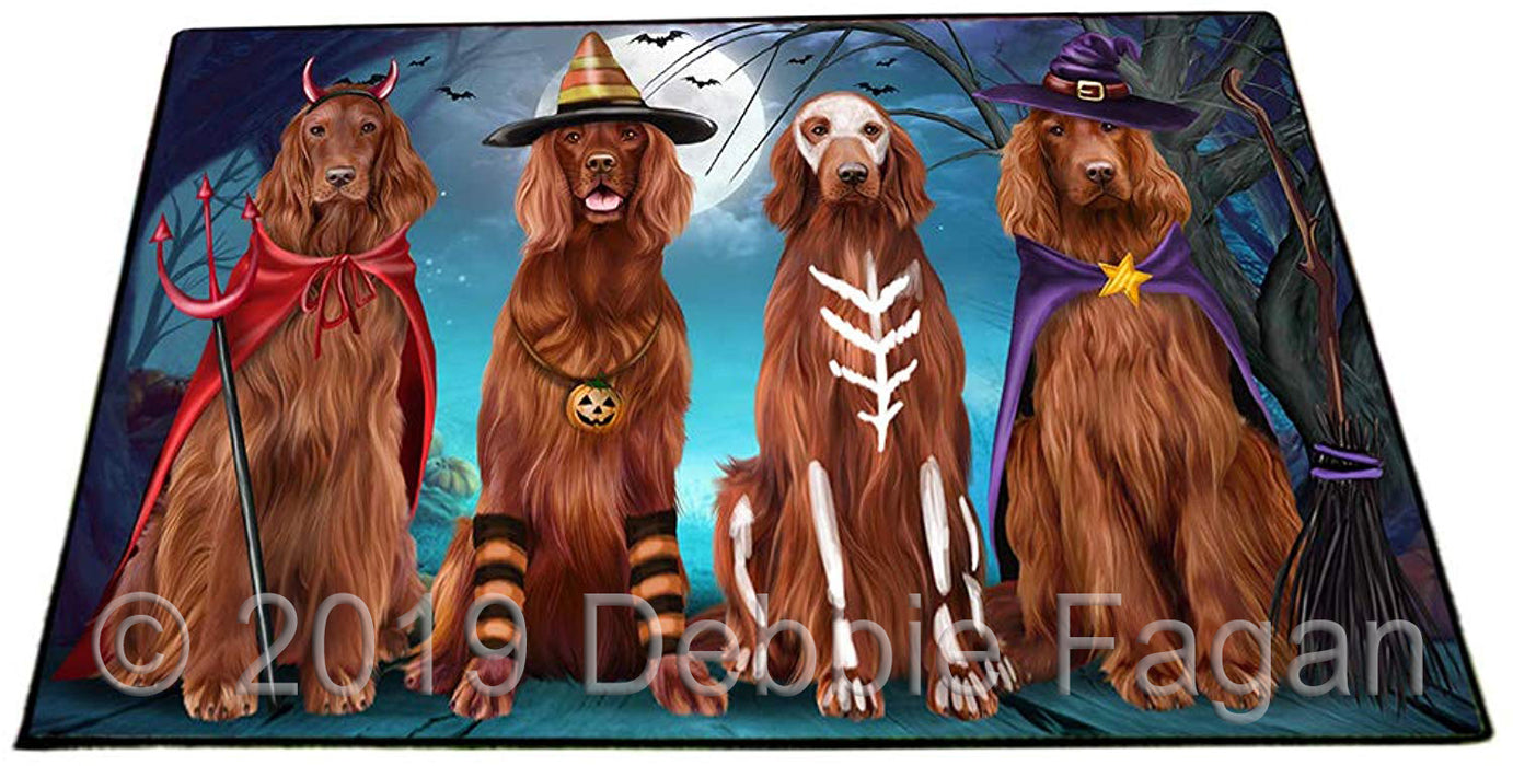 Happy Halloween Trick or Treat Irish Setter Dog Floormat FLMS51813