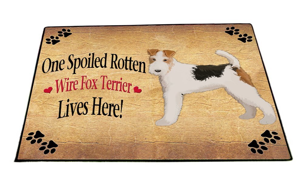 Spoiled Rotten Wire Fox Terrier Dog Indoor/Outdoor Floormat