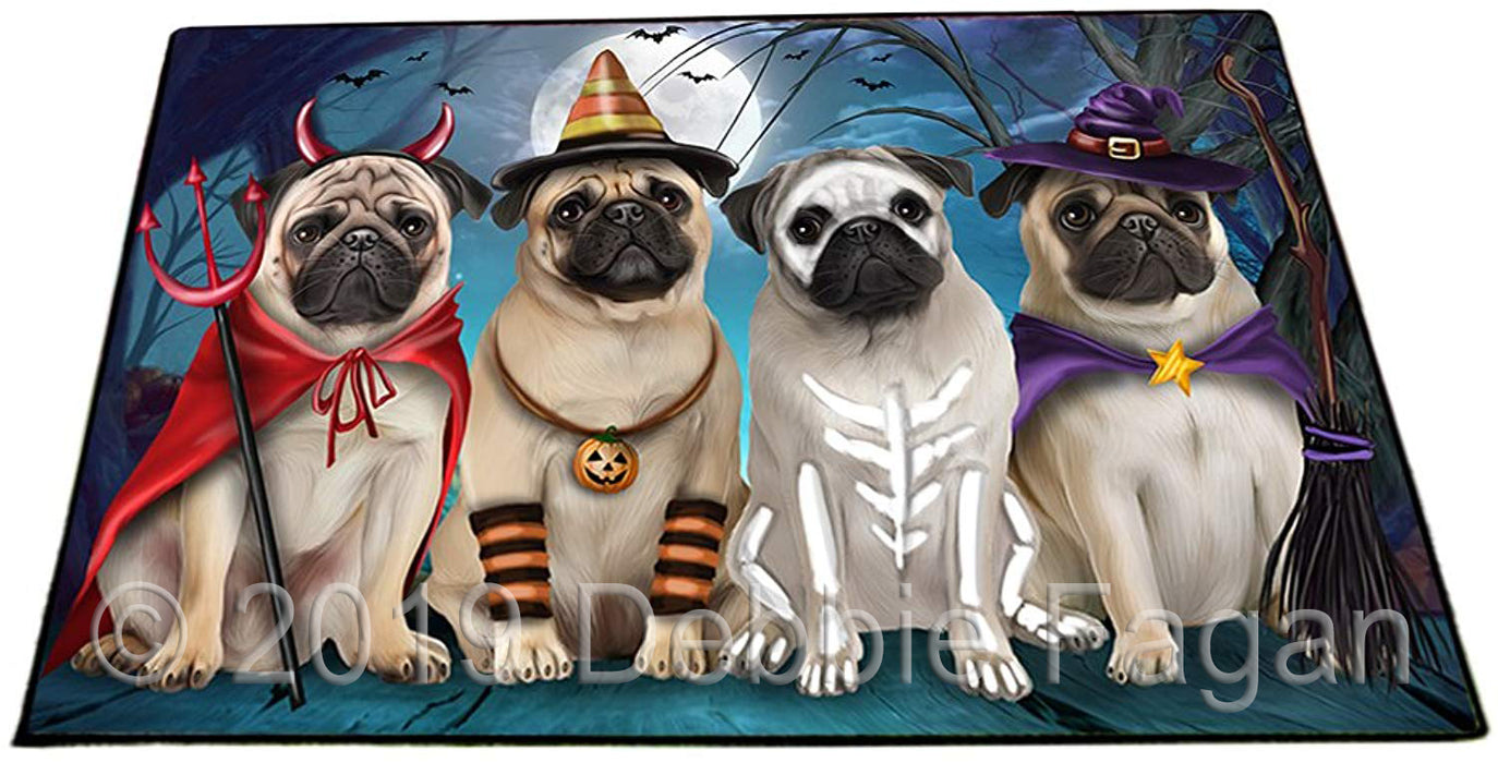 Happy Halloween Trick or Treat Pug Dog Indoor/Outdoor Floormat