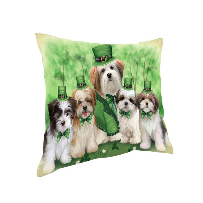 St. Patricks Day Irish Portrait Malti Tzus Dog Pillow PIL52688