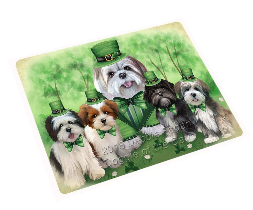 St. Patricks Day Irish Portrait Lhasa Apsos Dog Large Refrigerator / Dishwasher Magnet RMAG54972