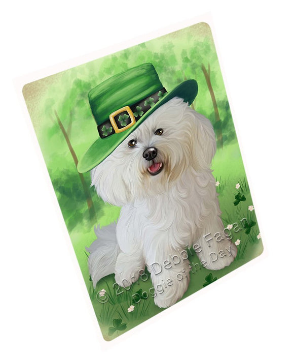St. Patricks Day Irish Portrait Bichon Frise Dog Large Refrigerator / Dishwasher Magnet RMAG54936