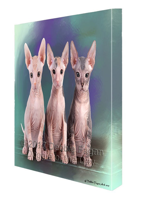 Sphynx Cat Painting Printed on Canvas Wall Art