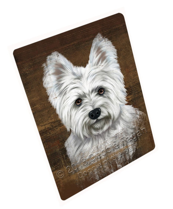 Rustic West Highland White Terrier Dog Magnet Mini (3.5" x 2") MAG48825