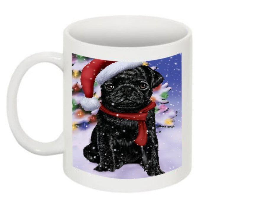 Winter Wonderland Pug Dog Christmas Mug CMG0603