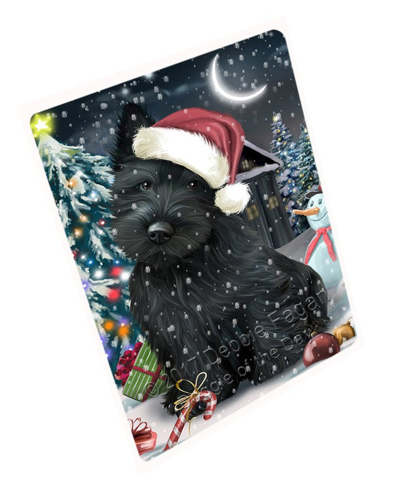 Have A Holly Jolly Christmas Scottish Terriers Dog In Holiday Background Magnet Mini (3.5" x 2") D162