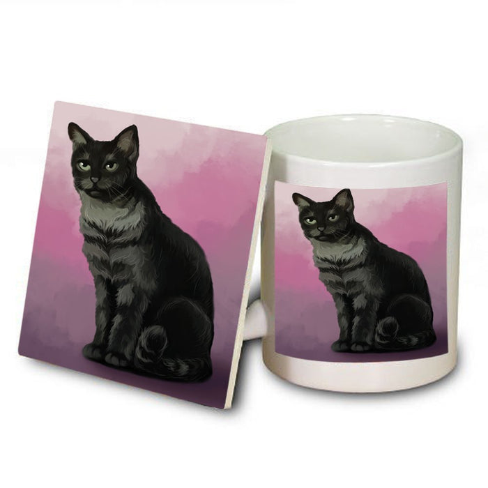 Tabby Cat Mug and Coaster Set