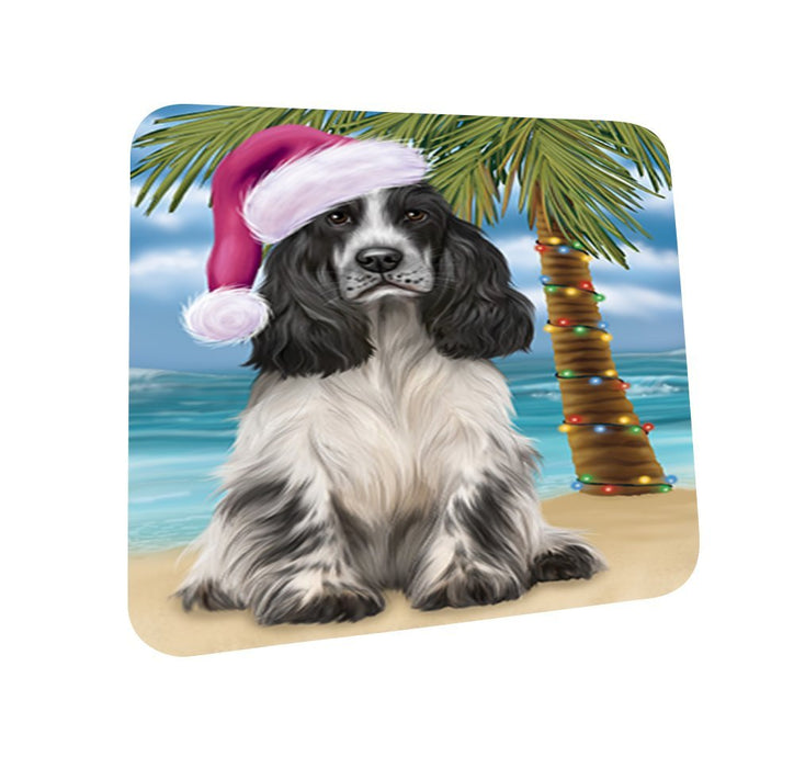 Summertime Cocker Spaniel Dog on Beach Christmas Coasters CST490 (Set of 4)