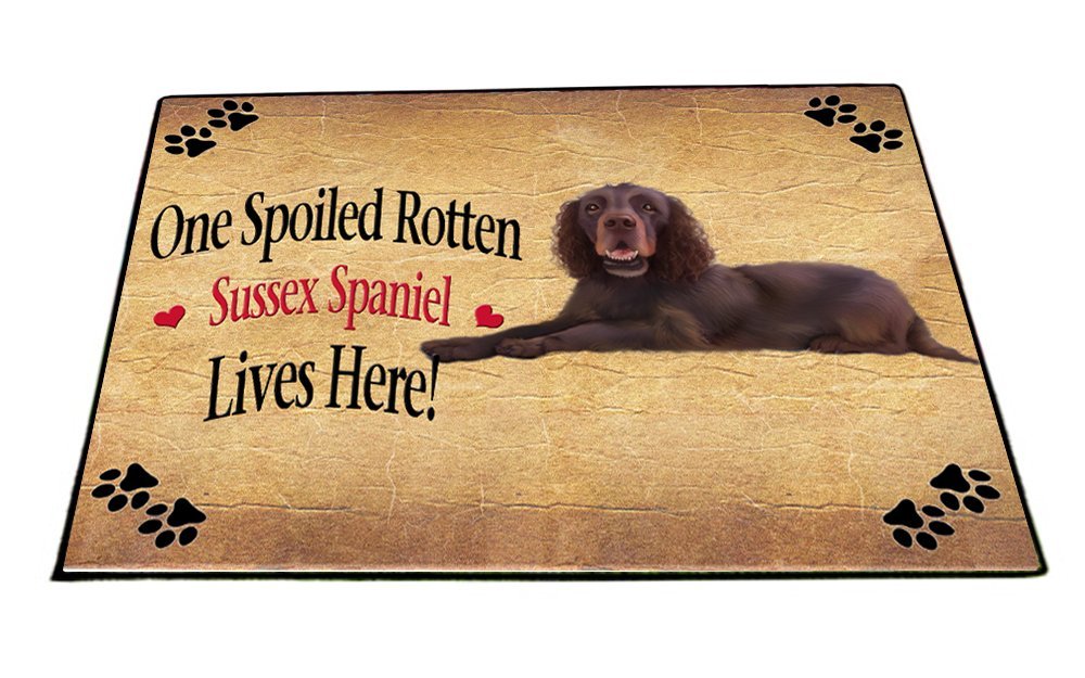 Spoiled Rotten Sussex Spaniel Dog Indoor/Outdoor Floormat