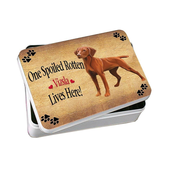 Vizsla Spoiled Rotten Dog Photo Storage Tin