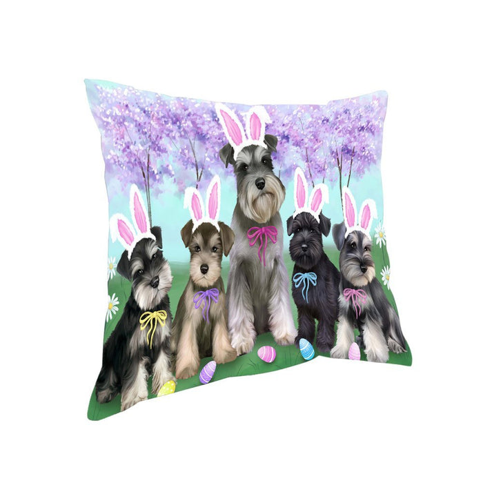 Schnauzers Dog Easter Holiday Pillow PIL53376