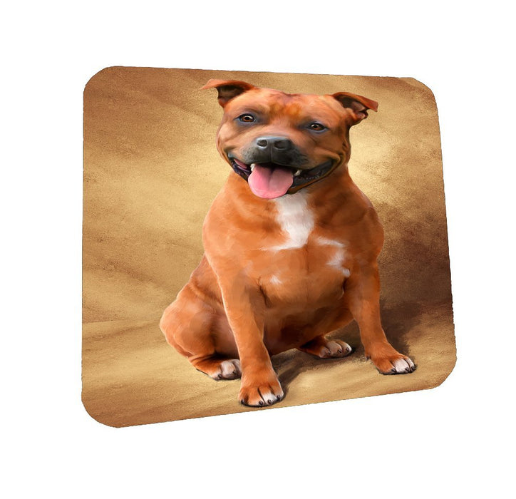 Staffordshire Bull Terrier Dog Coasters Set of 4