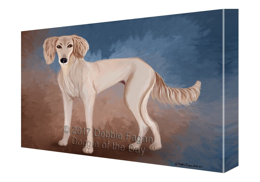 Saluki Puppy Dog Canvas Wall Art D095