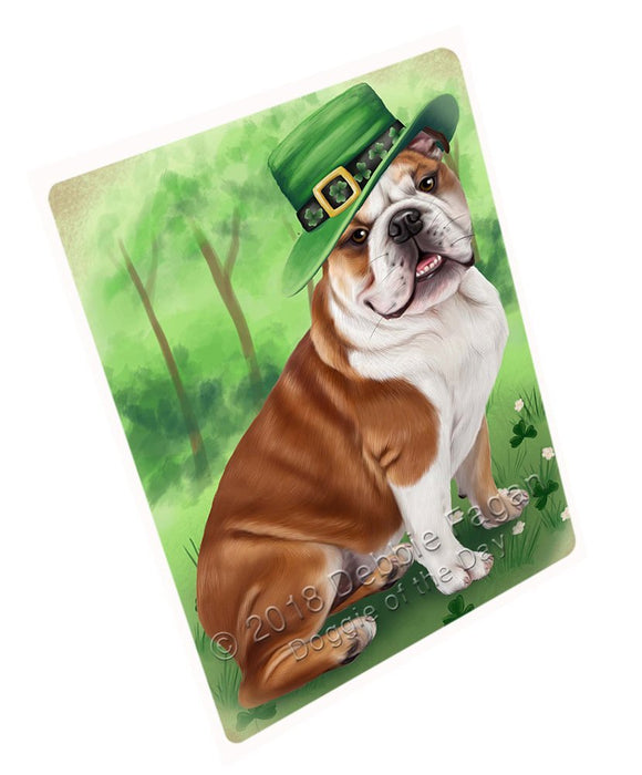 St. Patricks Day Irish Portrait Bulldog Large Refrigerator / Dishwasher Magnet RMAG52230