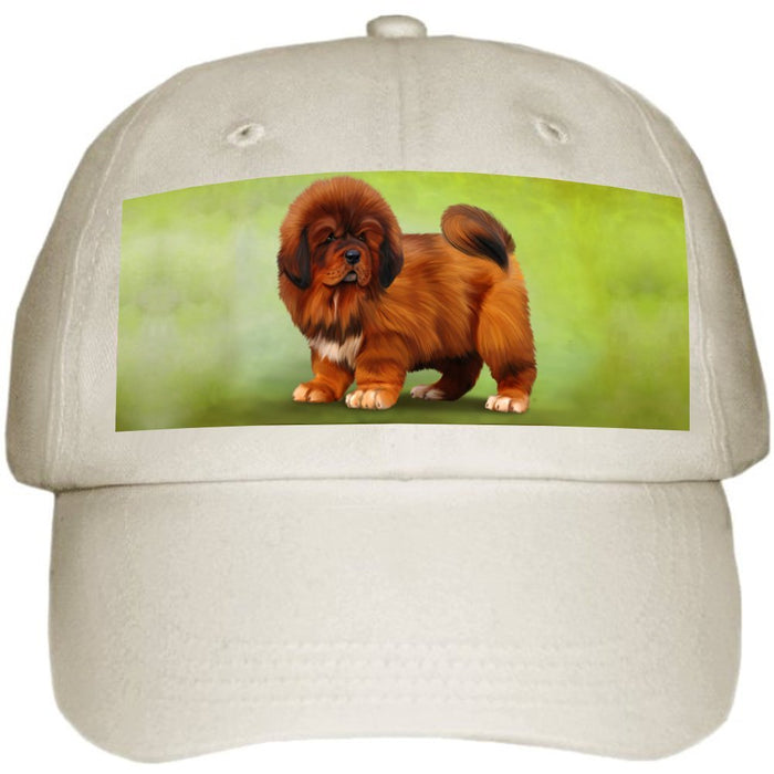 Tibetan Mastiff Dog Ball Hat Cap Off White