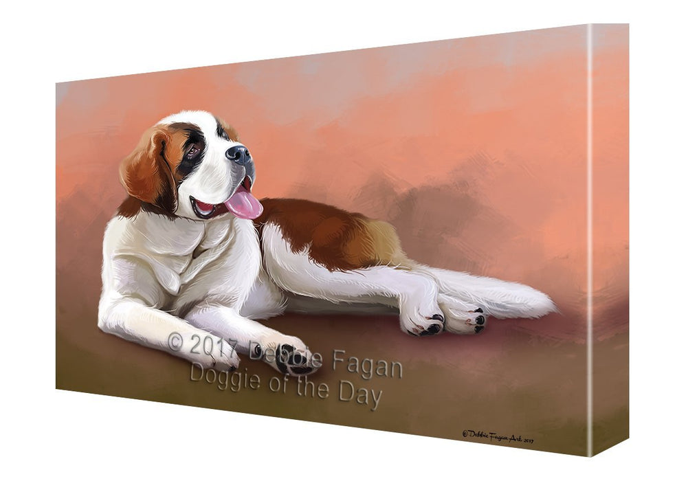 Saint Bernard Dog Canvas Wall Art D094