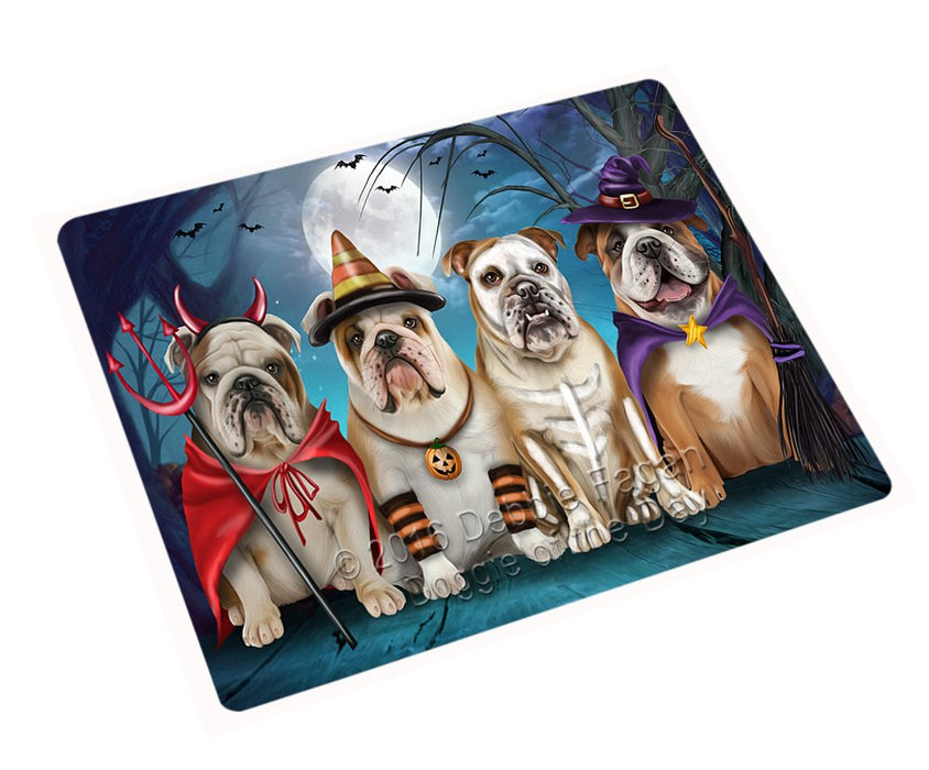 Happy Halloween Trick Or Treat Bulldog Dog Magnet Mini (3.5" x 2")