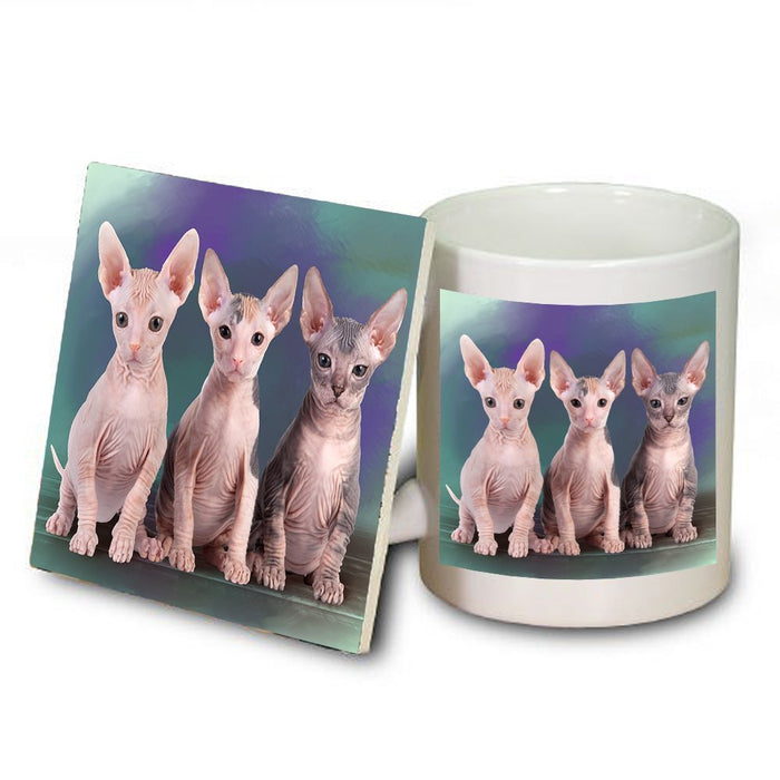 Sphynx Cat Mug and Coaster Set