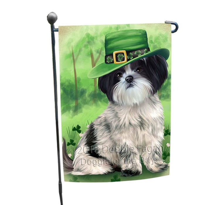 St. Patricks Day Irish Portrait Shih Tzu Dog Garden Flag GFLG49187