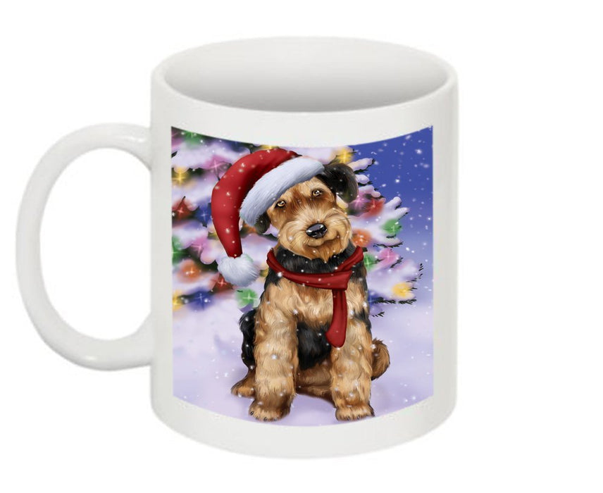 Winter Wonderland Airedale Dog Christmas Mug CMG0561