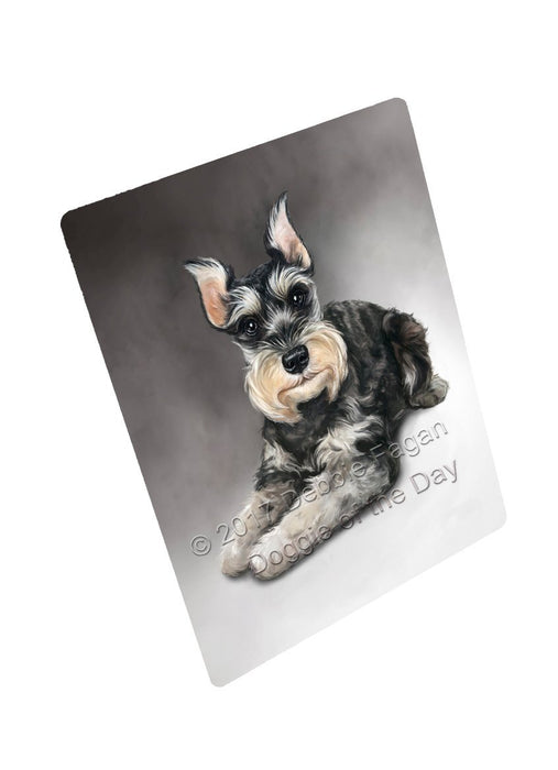 Schnauzer Dog Tempered Cutting Board