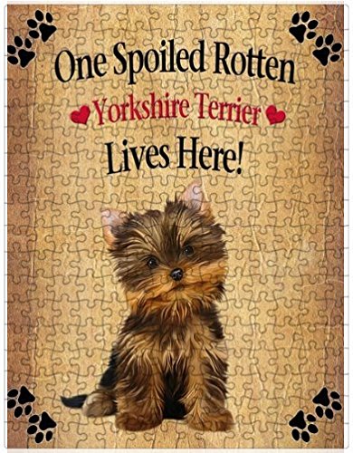 Spoiled Rotten Yorkshire Terrier Dog Puzzle with Photo Tin (300 pc.)