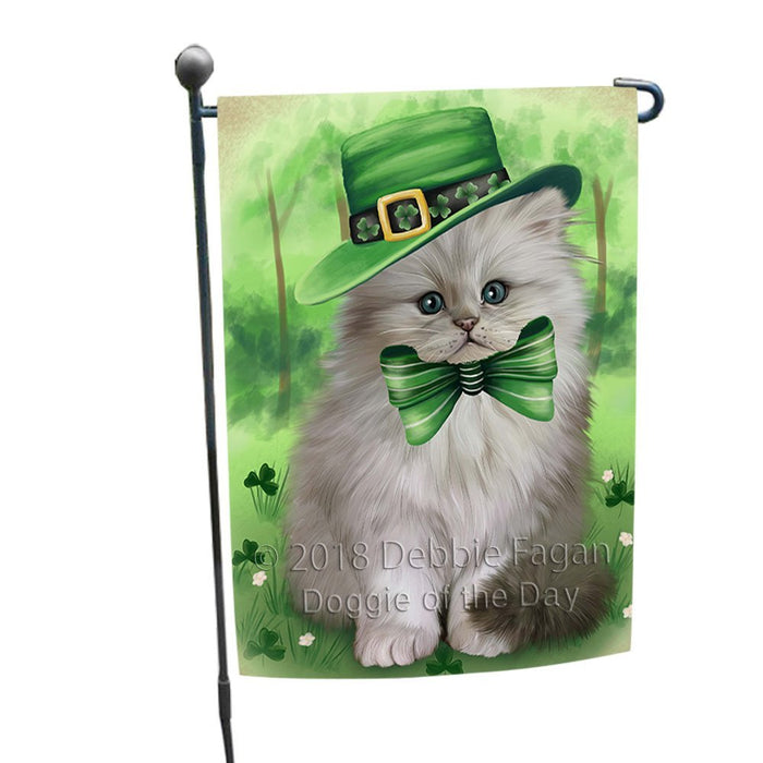 St. Patricks Day Irish Portrait Persian Cat Garden Flag GFLG49124