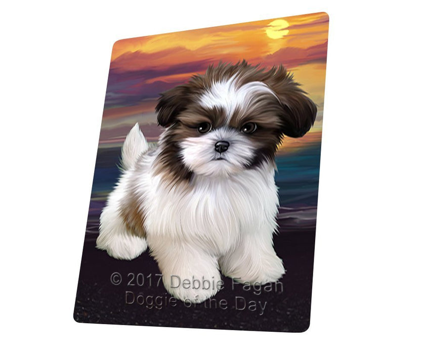 Shih Tzu Dog Tempered Cutting Board CB170