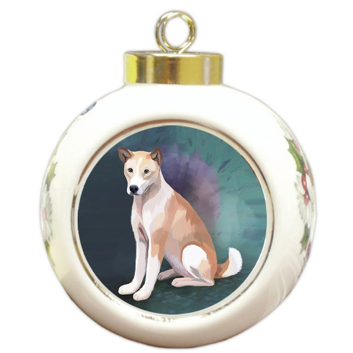 Telomian Dog Round Ball Christmas Ornament