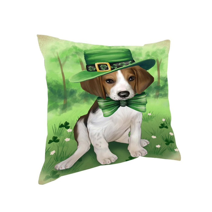 St. Patricks Day Irish Portrait Treeing Walker Coonhound Dog Pillow PIL53040