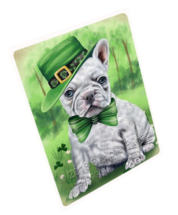 St. Patricks Day Irish Portrait French Bulldog Tempered Cutting Board C50268