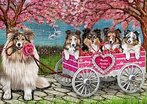 Shelties Mother's Day Dogs Puzzle with Photo Tin