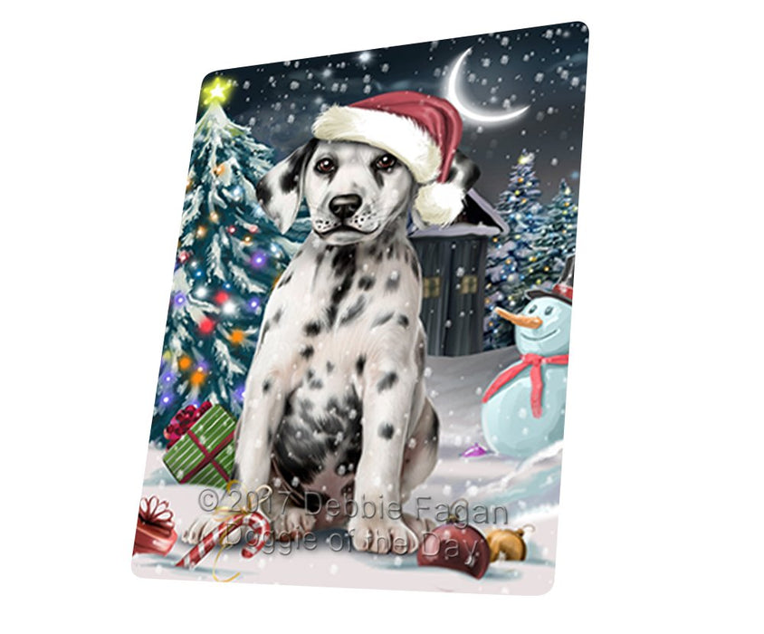 Have A Holly Jolly Christmas Dalmatian Dog In Holiday Background Magnet Mini (3.5" x 2") D179