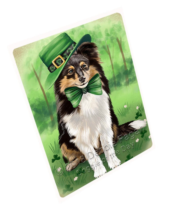 St. Patricks Day Irish Portrait Shetland Sheepdog Dog Magnet Mini (3.5" x 2") MAG51681