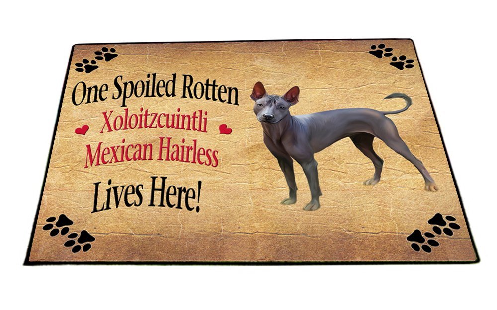 Spoiled Rotten Xoloitzcuintli Mexican Hairless Dog Indoor/Outdoor Floormat
