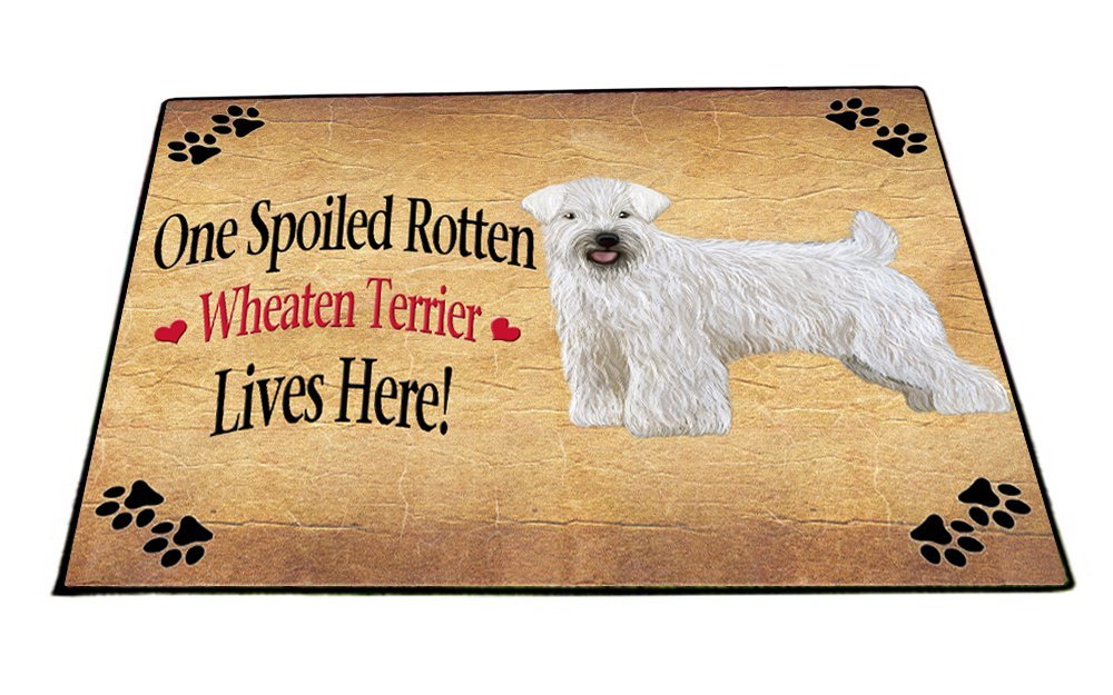 Spoiled Rotten Wheaten Terrier Dog Indoor/Outdoor Floormat