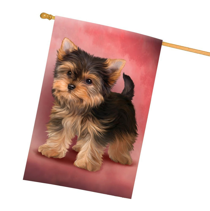 Yorkshire Terrier Puppy Dog All Weather House Flag