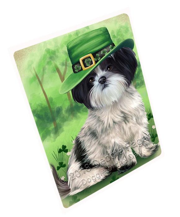 St. Patricks Day Irish Portrait Shih Tzu Dog Large Refrigerator / Dishwasher Magnet RMAG55404