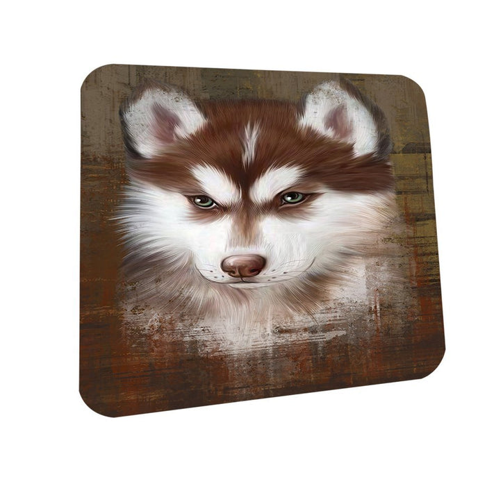 Rustic Siberian Husky Dog Coasters Set of 4 CST48225