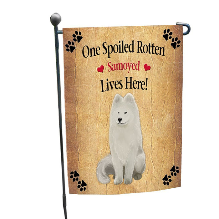 Samoyed Spoiled Rotten Dog Garden Flag