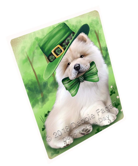 St. Patricks Day Irish Portrait Chow Chow Dog Large Refrigerator / Dishwasher Magnet RMAG52446