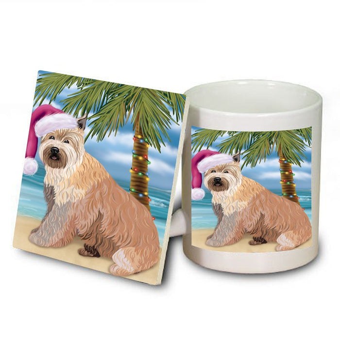 Summertime Berger Picard Dog on Beach Christmas Mug and Coaster Set MUC0732